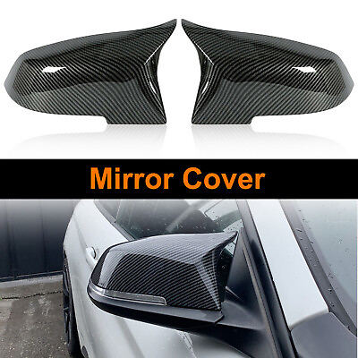 2x Carbon Fiber Side Mirror Cover Caps for BMW 3 Series F30 F31 320i 328i $19.39