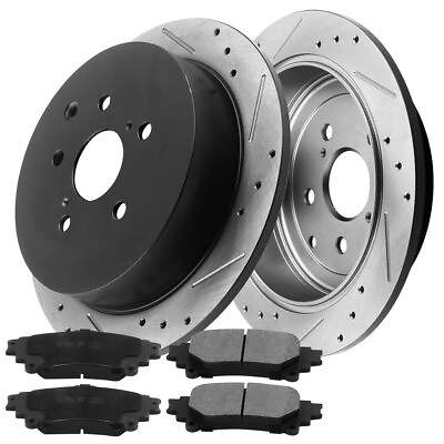 #ad Rear Brake Rotors and Ceramic Pads For Toyota Sienna Highlander Lexus CA D30 $90.77