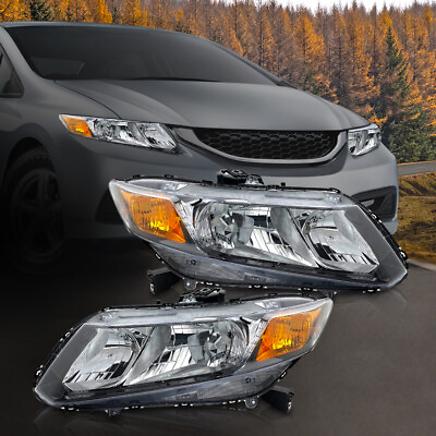Headlight For 2012 2015 Honda Civic Sedan 4 Door 12 13 Honda Civic Coupe 2 Door $141.99