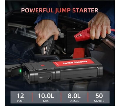 #ad #ad Power Bank Battery Charger Portable Car Jump Starter Booster 2750 Amp LED Light $129.36