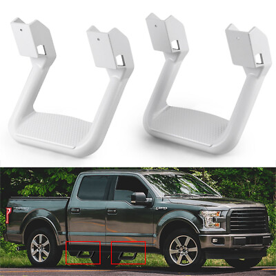 #ad 2x Aluminum Side Steps for Chevy GMC Dodge Ford Toyota Pickup Trucks SUVs Silver $91.34