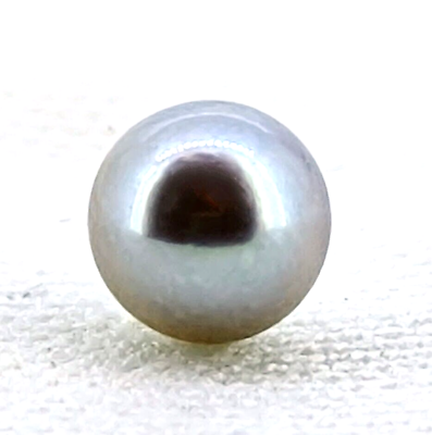 #ad 8mm Silver Gray Akoya Pearl Half Drilled AAA Japanese High Luster $197.55