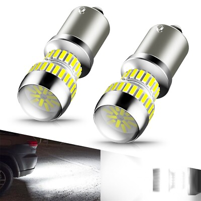 #ad AUXITO 2X 1156 BA15S 7506 LED Reverse Light Backup White 6000K Parking Tail Bulb $15.09