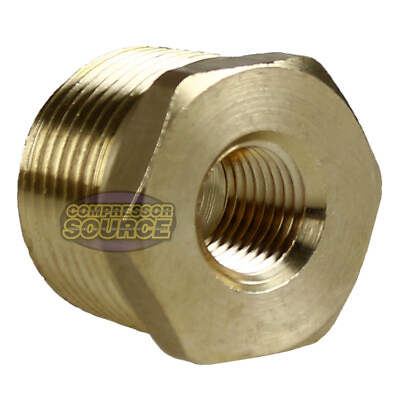 #ad #ad 3 4quot; Male x 1 4quot; Female NPT Hex Bushing Adapter Pipe Reducer Brass Fitting 110JC $8.95