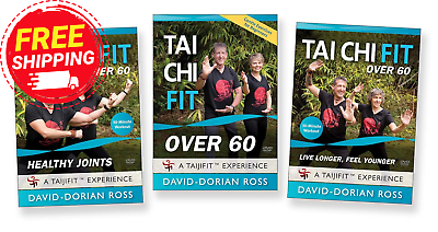 #ad Bundle: 3 DVD Set Tai Chi Fit over 60 by David Dorian Ross YMAA Gentle Exercis $60.99