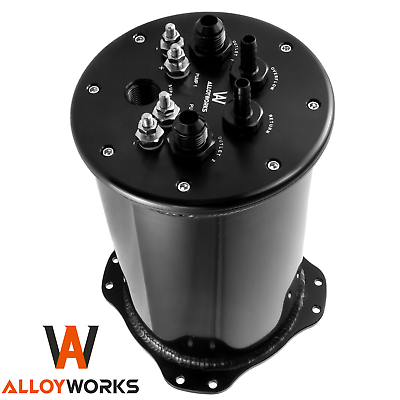 #ad New Fuel Surge Tank 2.8L For Single or 2.6L For Dual 39 40mm Pumps 8AN Ports $151.05