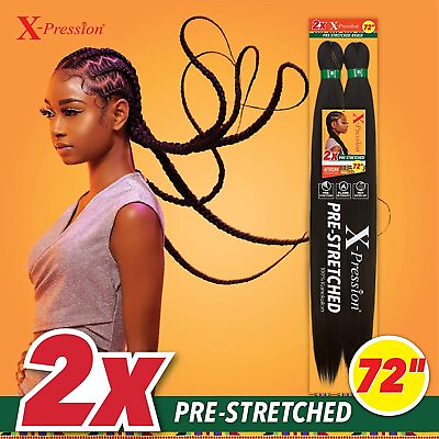 #ad 2X XPRESSION BRAID BRAIDING HAIR 72quot; $6.99