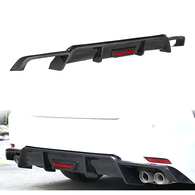 #ad Rear Bumper Diffuser W Led Light Carbon Style Fits For 18 21Camry SE XSE $88.90