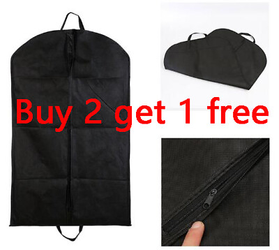 #ad Suit amp; Garment bag Dress Cover Storage Travel Bag dust proof Breathable Black $7.99