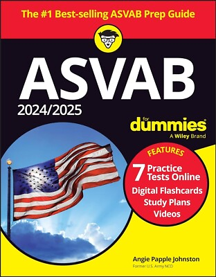 #ad 2024 2025 ASVAB For Dummies 7 Practice Tests Flashcards amp; Videos Online ... $24.99