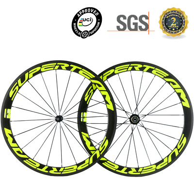 #ad SUPERTEAM 700C Ultra Light Carbon Wheels 50mm Carbon Cycle Wheelset With R36 Hub $419.00