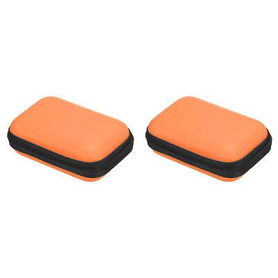 #ad Portable Storage Carrying Bag Orange 4.33 x 2.95 x 1.57 Inch Pack of 2 $7.63