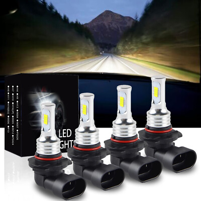 #ad 9005 9006 LED Headlight Bulbs Super Bright White High Low Beam For Coupe 2 Door $24.99