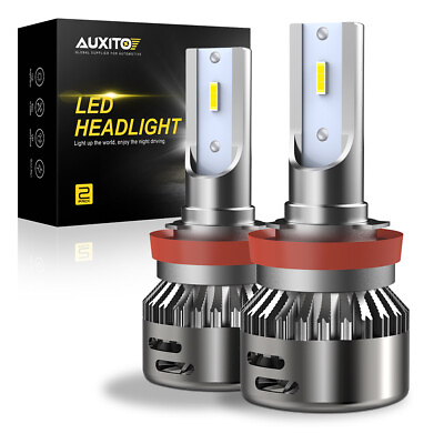#ad AUXITO H11 H8 Headlight LED High Beam Low Bulb Beam Conversion Kit White Bulbs $20.09