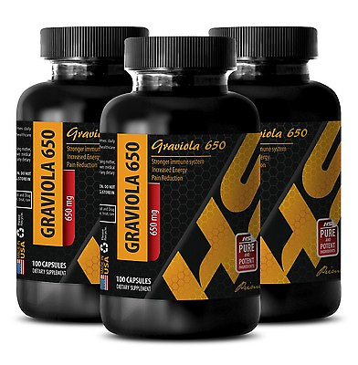 #ad Antioxidant power GRAVIOLA SUPER FRUIT calcium carbonate powder 3 Bottles $48.32