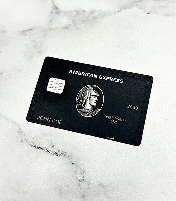 #ad AMEX Black Card CUSTOM Centurion Small Big Chip Novelty MADE IN THE USA $200.00