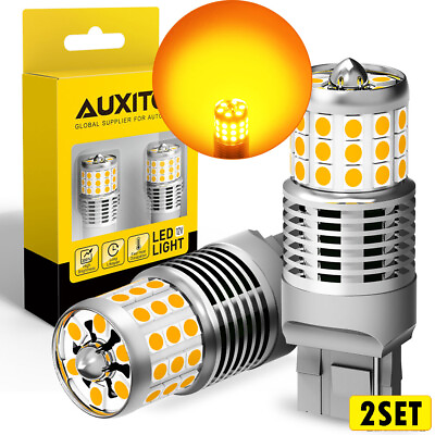 #ad 2Set Amber 7440 LED Bright Signal Turn Bulbs Light No Hyper Flash Error Canbus F $37.99