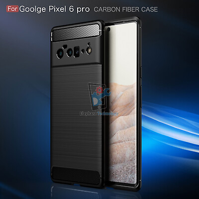 #ad For Google Pixel 6 6 Pro Carbon Fiber Heavy Duty Slim Shockproof Case Cover $5.57