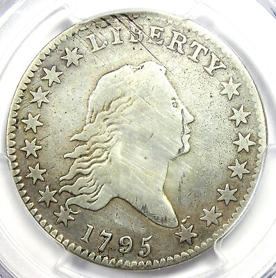 #ad 1795 Flowing Hair Half Dollar 50C Coin Certified PCGS Fine Detail Rare Date $1990.25