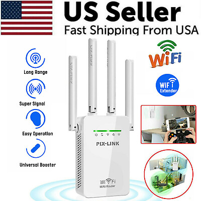 #ad 1200Mbps WiFi Range Extender Repeater Wireless Amplifier Router Signal Booster $17.25