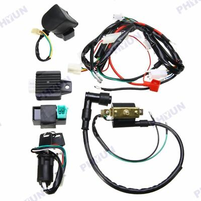 #ad #ad Motorcycle CDI Wiring Harness Loom Ignition Solenoid Coil Rectifier 50 110 125cc $39.01