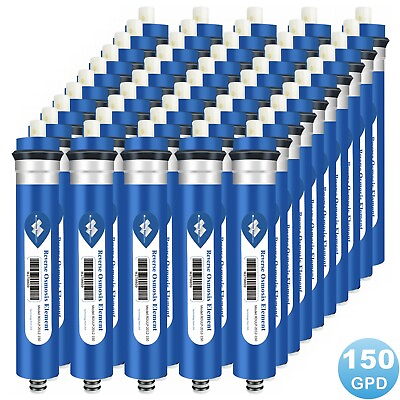 #ad 50 Pack 150 GPD RO Membrane Under Sink Drink Reverse Osmosis System Water Filter $23.39