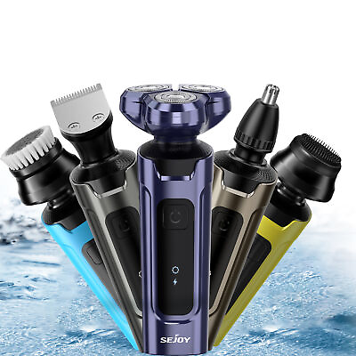 #ad SEJOY 5 in 1 Electric Razor Men Cordless Dry Wet Shavers Nose Hair Beard Trimmer $18.99