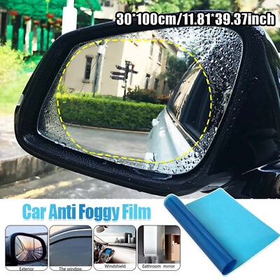 #ad 30*100cm Car Mirror Rearview Anti Fog Sticker Waterproof Auto Rainproof Film DIY $19.50