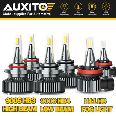 #ad AUXITO Error Free 9005 9006 H11 LED Headlight Fog Bulb for Honda Civic 2004 13 $94.99