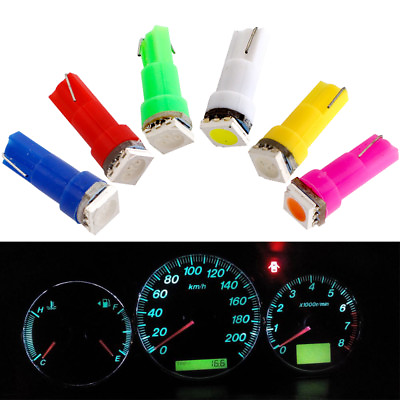#ad T5 5050 1SMD 70 74 Led Dashboard Bulbs Instrument Panel 10x Car Indicator Lamps $1.86