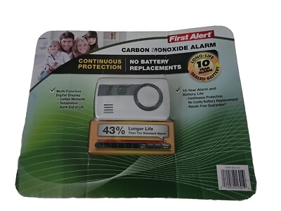 #ad First Alert CO Carbon Monoxide Alarm Sensor Detector w 10 Year Lifetime Battery $24.30