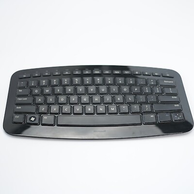 #ad Microsoft Arc Wireless Keyboard Model 1392 Black No USB Connector Dongle $22.95