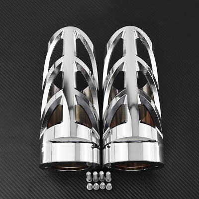 #ad Chrome Motorcycle Fork Leg Slider Cover Fit For Harley Touring Electra 1980 2019 $151.99