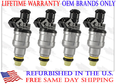 #ad Lifetime Warranty Upgrade Fuel Injector Set 4 hole nozzle for 2.5L Wrangler $79.99
