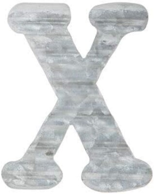 #ad Letter X 5quot; Corrugated Metal Letter Wall Decor BRAND NEW $14.97