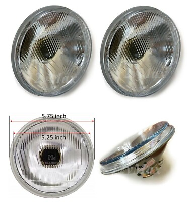 #ad 2 Pair 5.75quot; High low Round Headlight kit Set Conversion Glass Lens H5001 H5006 $59.99