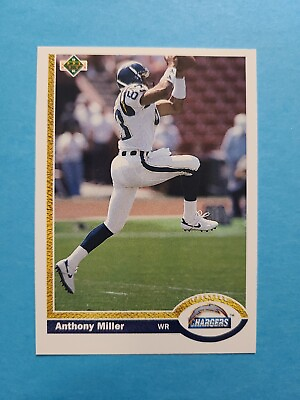 #ad ANTHONY MILLER 1991 UPPER DECK FOOTBALL CARD # 126 F4389 $1.59