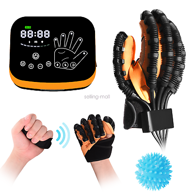 #ad Right Left Hand Rehabilitation Robot Glove Stroke Finger Exerciser Rehab Trainer $137.99