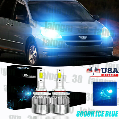 #ad Pair 8000K 110W LED Headlight Bulb Conversion Kit for 2004 to 2005 Toyota Sienna $22.49