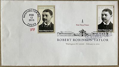 #ad HNLP Sample First Day Cover Robert Robinson Taylor with 4958A Imperf Added $6.96