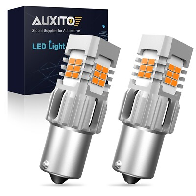 #ad AUXITO Canbus 1156 7506 Yellow LED Amber Turn Signal Light Lamp Autopart Fit Car $17.09