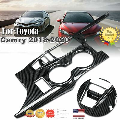 #ad Carbon Fiber Look Inner Gear Shift Box Panel Cover Trim For Toyota Camry 2018 20 $42.29