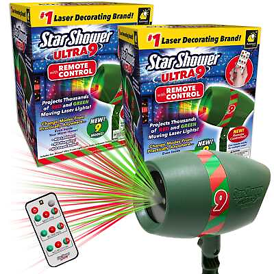 #ad Star Shower Ultra 9 Outdoor Holiday Laser Light Show with Remote $89.99