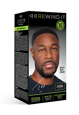 #ad REWIND IT 10 Jet Black Men#x27;s Hair Color $14.99
