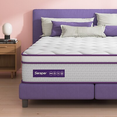 #ad 8quot; 10quot; 12quot; Memory Foam amp; Innerspring Hybrid Mattress In A Box Twin Full Queen $229.99