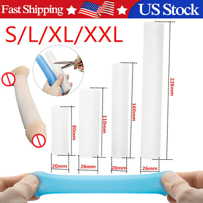 #ad Male Penis Extender Stretcher Max Vacuum Enhancer Enlarger Silicone Sleeve S XXL $6.49