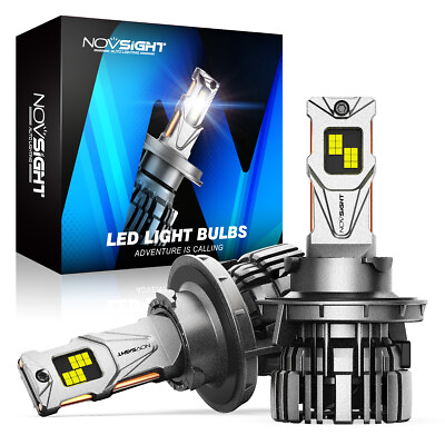 #ad NOVSIGHT 140W 30000LM H13 LED Headlight Bulbs Kit Hi Lo Beam 6500k Super White $35.33
