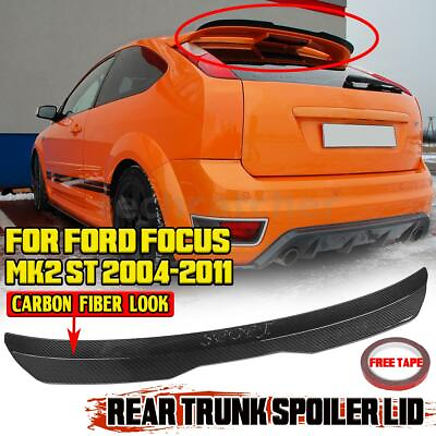 #ad Rear Roof Window Spoiler Wing Carbon For Ford Focus MK2 II Hatchback 2004 2011 $34.46