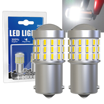 #ad 1156 7506 LED Bulb Reverse Backup Turn Signal Light White 6000K Canbus P21W 2x $16.99
