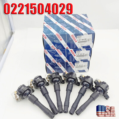 #ad #ad 6X Ignition Coil 0221504029 Bosch Fits For BMW 323CI 323I 323IS 323IS 325I 325XI $149.02